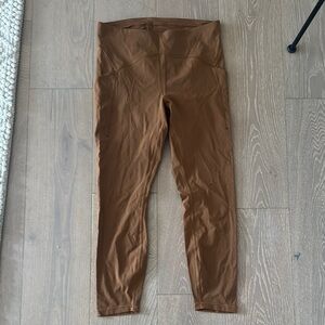 Brown High-Waisted Leggings
